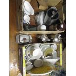 TWO BOXES OF VARIOUS KITCHEN WARES