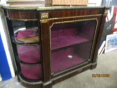 VICTORIAN STAINED OAK AND GILT METAL BANDED CREDENZA, 155CM WIDE