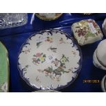 TWO STAFFORDSHIRE POTTERY PLATES WITH CHINESE DESIGN