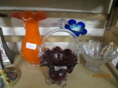 COLLECTION OF GLASS VASES