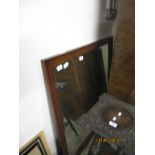 LARGE WOODEN FRAMED MIRROR APPROX 86CM SQ