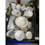 BOX OF MAINLY CROCKERY AND TEA WARES INCLUDING PART SET IN ART DECO STYLE