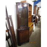 FULL HEIGHT REPRODUCTION MAHOGANY EFFECT CORNER CABINET