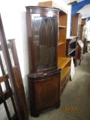 FULL HEIGHT REPRODUCTION MAHOGANY EFFECT CORNER CABINET