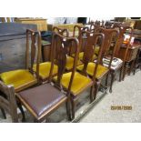 MATCHED SET OF NINE QUEEN ANNE STYLE DINING CHAIRS