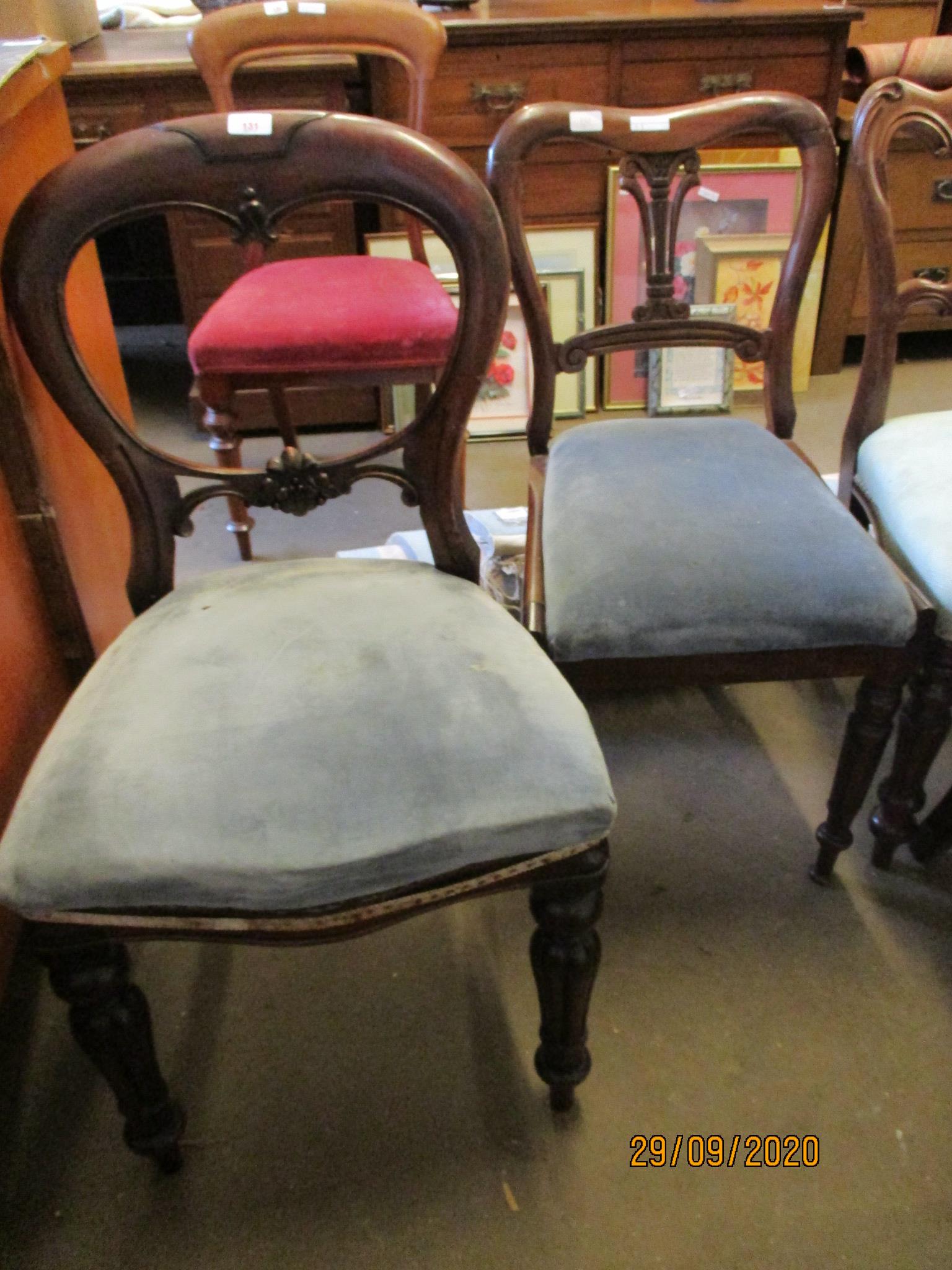 TWO VICTORIAN DINING CHAIRS