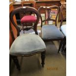 TWO VICTORIAN DINING CHAIRS