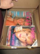 BOXES OF MAGAZINES INCLUDING VOGUE