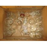 BOX OF GLASS WARES, MAINLY WINE GLASSES AND SPIRIT GLASSES