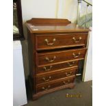 REPRO FIVE DRAWER CHEST, 67CM WIDE