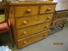 VICTORIAN SATINWOOD FIVE DRAWER CHEST (A/F), 86CM WIDE