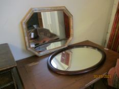 TWO MODERN WALL MIRRORS