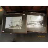 TWO VINTAGE DOCKSIDE PRINTS