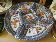 OVAL DISHES WITH FLORAL DESIGN