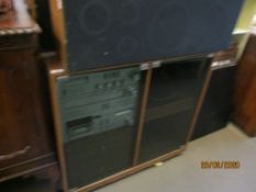 AMSTRAD STEREO SYSTEM WITH VSR DECK AND PAIR OF SPEAKERS