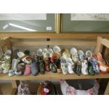 COLLECTION OF NOVELTY SHOES, MAINLY POTTERY