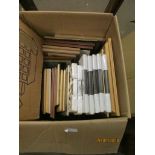 BOX OF PRINTS, FRAMES ETC