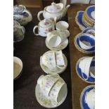 PART ROYAL DOULTON TEA SET IN THE ELEGY PATTERN AND OTHER CUPS AND SAUCERS
