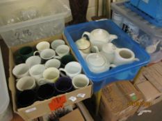 SIX BOXES OF MODERN CROCKERY