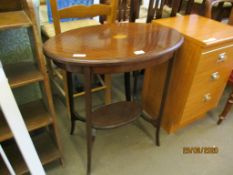 EDWARDIAN INLAID MAHOGANY OVAL OCCASIONAL TABLE, 70CM WIDE