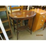 EDWARDIAN INLAID MAHOGANY OVAL OCCASIONAL TABLE, 70CM WIDE