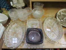 COLLECTION OF GLASS TRAYS AND SERVING DISHES