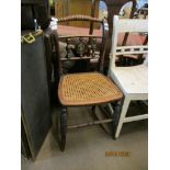 CANE SEATED BEDROOM CHAIR