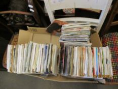 BOX OF VARIOUS VINYL 45RPM RECORDS