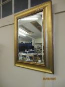 GILT FRAMED WALL MIRROR, 56CM WIDE