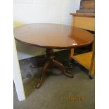 MAHOGANY OVAL PEDESTAL DINING TABLE, 126CM WIDE