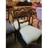 PAIR OF VICTORIAN BALLOON BACK DINING CHAIRS