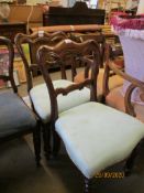 PAIR OF VICTORIAN BALLOON BACK DINING CHAIRS