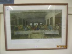 FRAMED PRINT OF THE LAST SUPPER BY LEONARDO DA VINCI