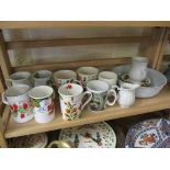 BOX OF CHINA MUGS