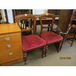 PAIR OF VICTORIAN BALLOON BACK DINING CHAIRS