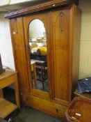 EDWARDIAN MIRROR MOUNTED WARDROBE