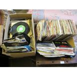 TWO BOXES VARIOUS VINYL 45RPM RECORDS