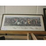 PRINT OF THE CANTERBURY TALES IN WOODEN FRAME