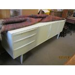 CREAM PAINTED SIDEBOARD CIRCA 1970S, 203CM WIDE
