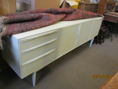 CREAM PAINTED SIDEBOARD CIRCA 1970S, 203CM WIDE