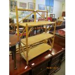 CANE THREE TIER DISPLAY STAND, 64CM WIDE