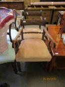 PAIR OF REGENCY PERIOD BAR BACK CARVER CHAIRS