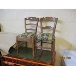 TWO LATE 19TH CENTURY BEDROOM CHAIRS