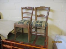 TWO LATE 19TH CENTURY BEDROOM CHAIRS