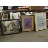 VARIOUS PRINTS OF BIRDS, LANDSCAPE ETC IN WOODEN FRAMES