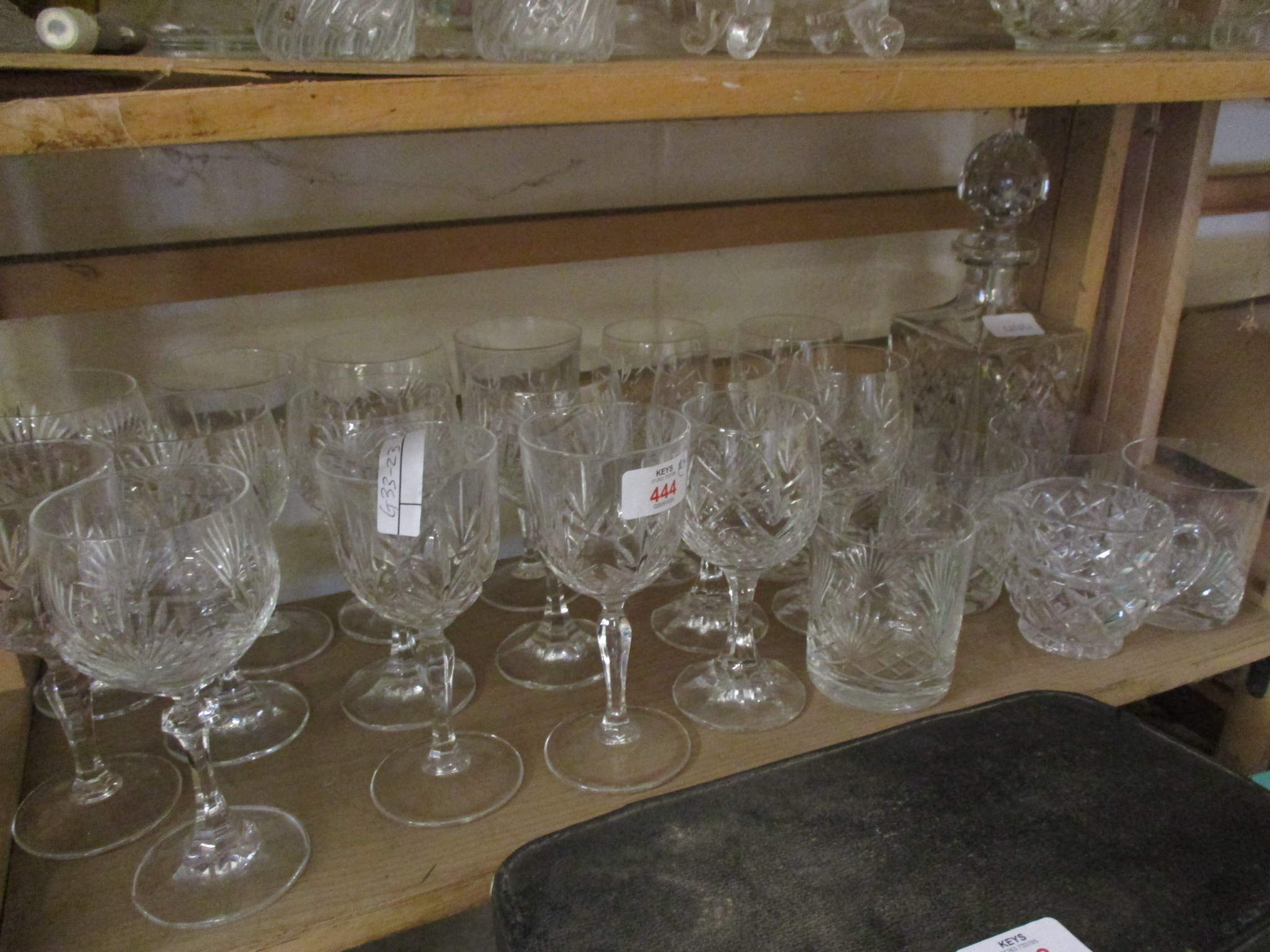 CUT GLASS WINE GLASSES