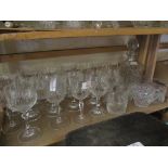 CUT GLASS WINE GLASSES