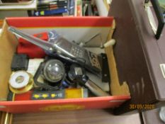 BOX OF VARIOUS GAUGES AND COMPASSES