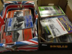 TWO BOXES OF MAGAZINES, MAINLY RAILWAY INTEREST