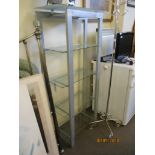 MODERN GLASS SHELVED WHATNOT, 70CM WIDE